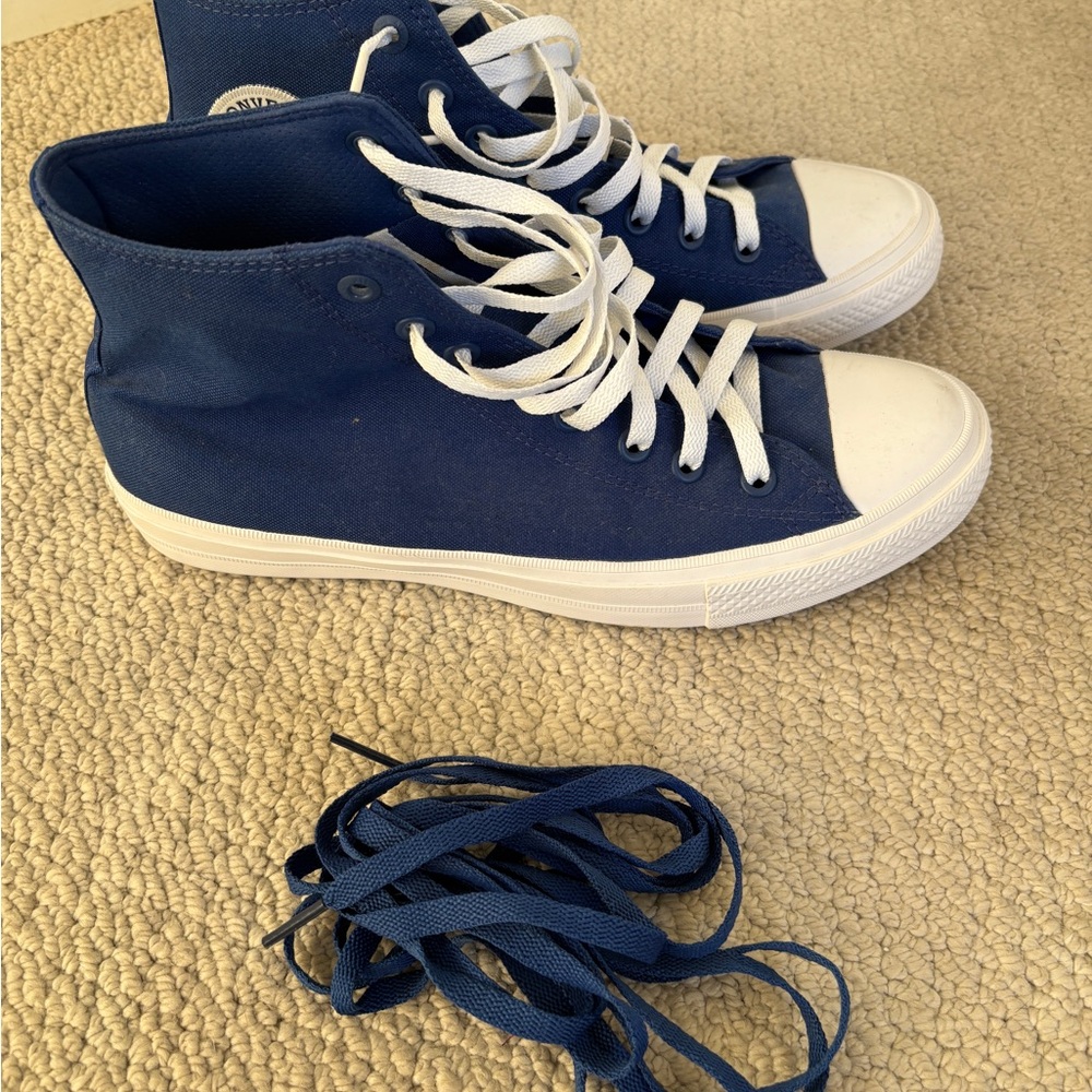 Discontinued Converse Chuck Taylor II All Star High Lunarlon, Blue, Mens Size 10